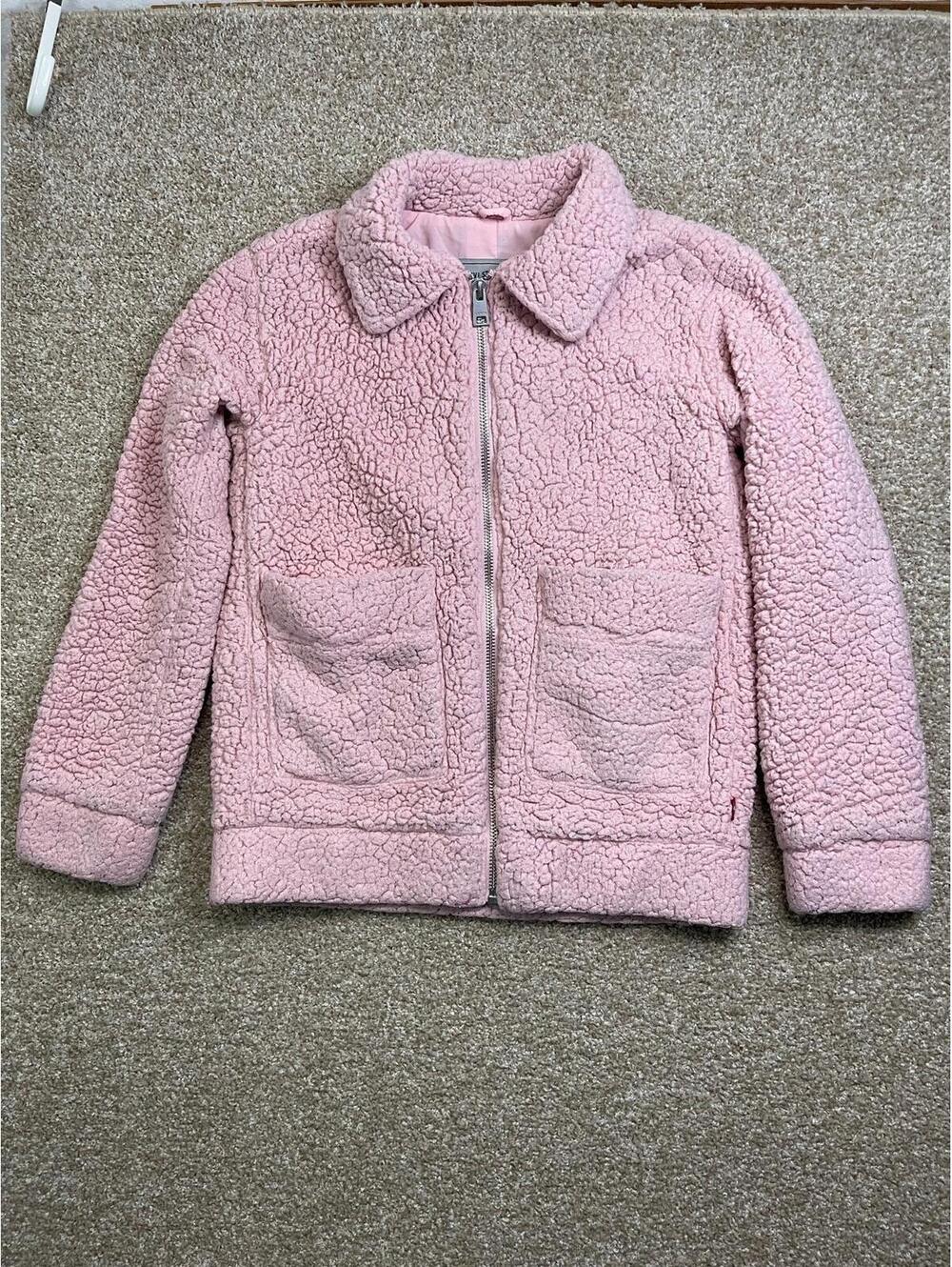 Levi's Oversized Sherpa Bomber Jacket Pink Sz. Small